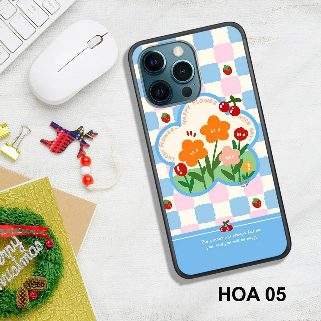 Ốp Lưng  IPHONE 11 - 11 PRO - 11 PROMAX - 12 - 12 PRO - 12 MINI - 12 PROMAX  , In Hình HOA, Màu Sắc Bắt Mắt.