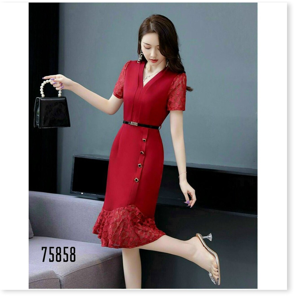 ĐẦM VOAN LỤA ÔM NỮ SIÊU XINH KÈM NỊT TÔN DÁNG CHO QUÝ CÔ THỜI TRANG MỚI NHẤT HIỆN NAY