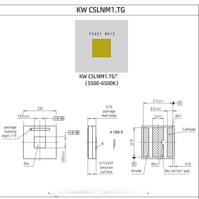 Led chiếu xa Osram 3030 4040 1mm2 2mm2 KW CSLNM1 CSLPM1 CULNM1 CULPM1 TG