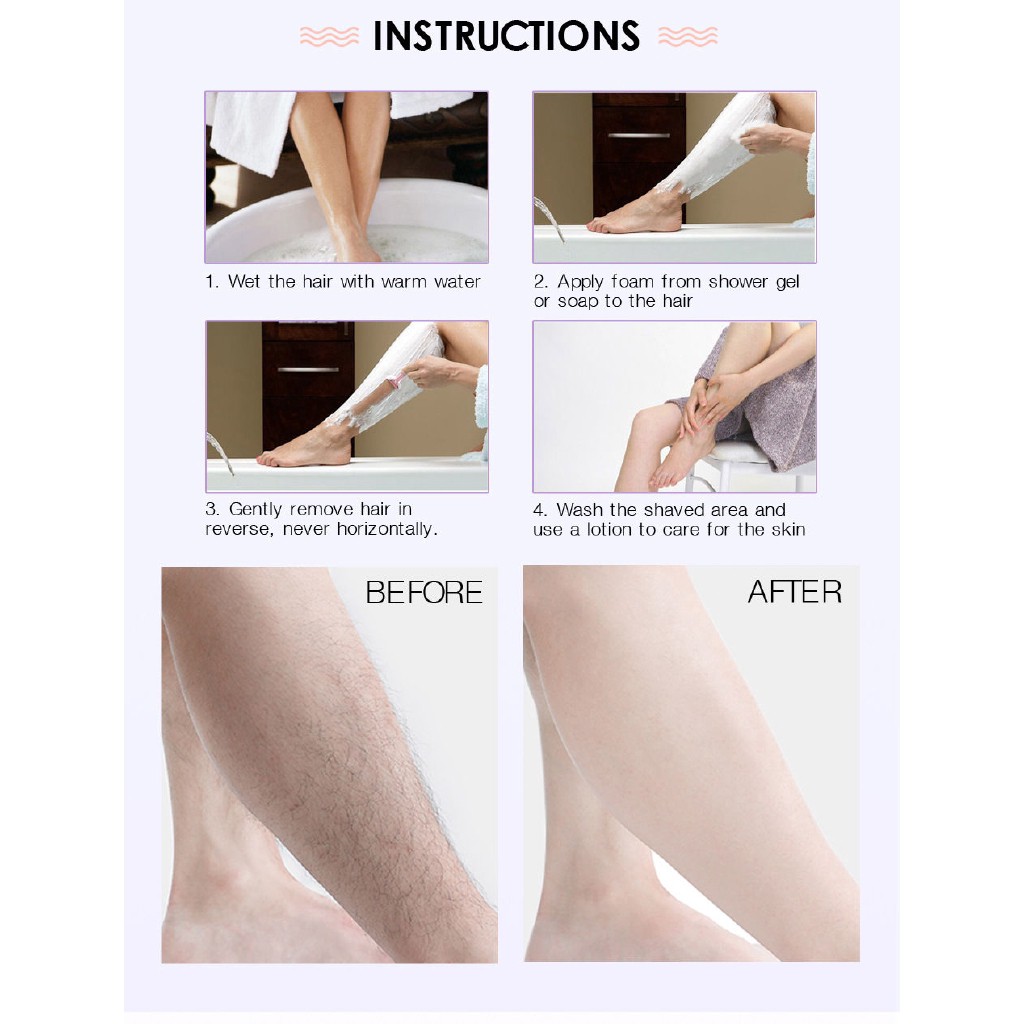 (hàng Mới Về) Dụng Cụ Cạo Lông Vùng Da Dưới Cánh Tay / Chân / Toàn Thân Cho Nữ | BigBuy360 - bigbuy360.vn