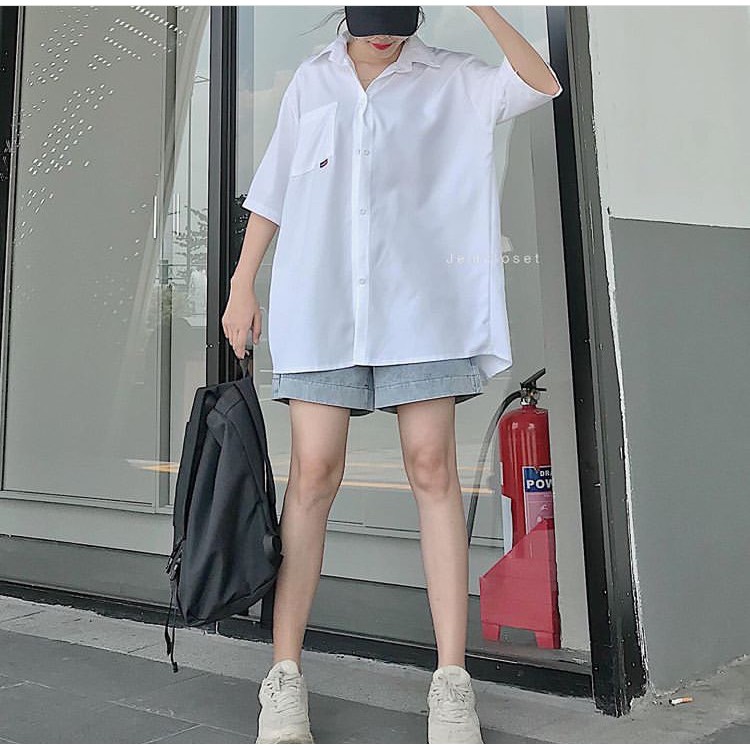 [Mã FATHANG5 giảm 10K đơn 50K] Áo sơ mi 1 túi tay ngắn - 1603 ( Jem Closet ) | BigBuy360 - bigbuy360.vn