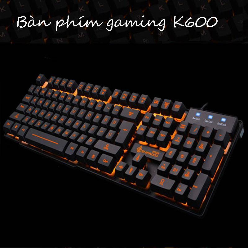 Bàn phím K600 Keyboard , bàn phím cơ game thủ K600 7 chế độ đèn bảo hành 12 tháng