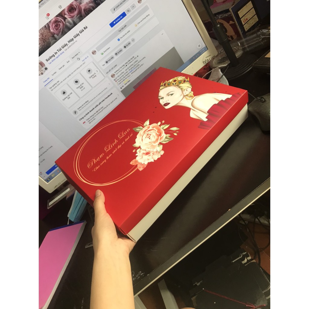 In hộp giấy giá rẻ theo yêu cầu Free thiết kế từ 300 hộp