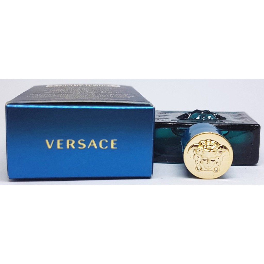 Nước hoa mini nam VERSACE EROS Eau de toilette chai 5 ml màu XANH chính hãng từ ý