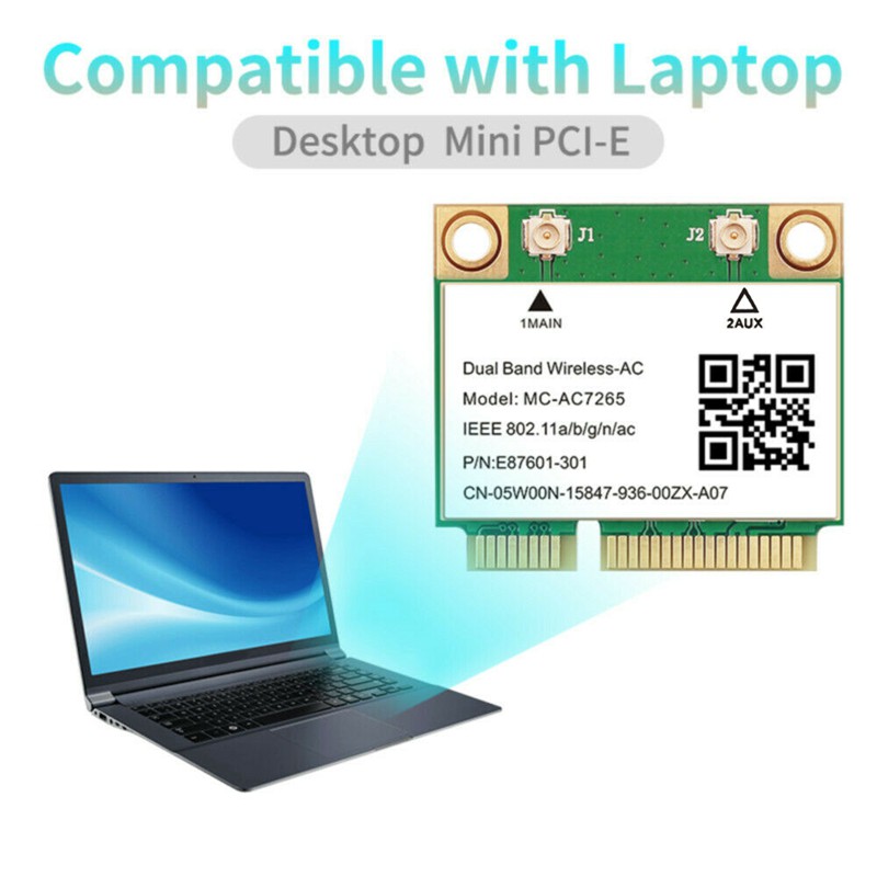 Card Wifi Card Mc-Ac7265 Pci-E Bluetooth 4.2 Cho Win7 Win 8 Win 10 | BigBuy360 - bigbuy360.vn