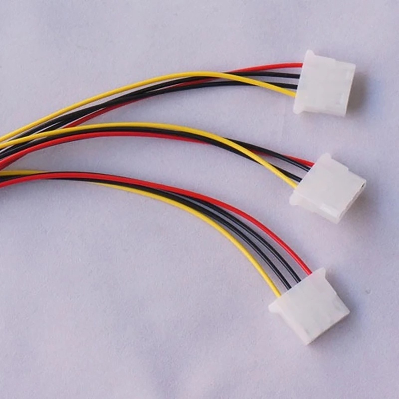 Bộ 2 Dây Cáp Chia Nguồn 4Pin Molex- Male Sang 3 Port IDE Female