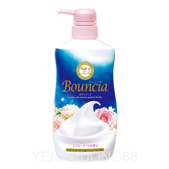 Sữa tắm sáng da Bouncia hương hoa hồng Nhật Bản 500ml