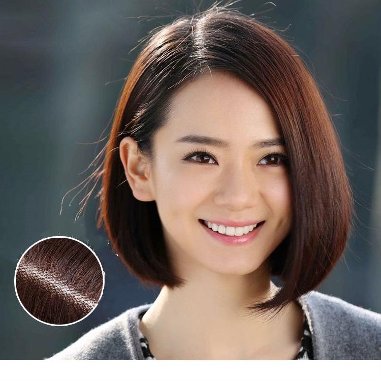 H6060 TÓC BỘ NGUYÊN ĐẦU TÓC THẬT 2 MÁI CÚP DÀI 30CM