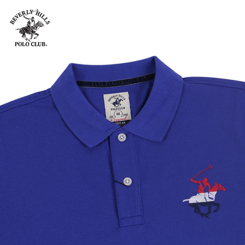 Beverly Hills Polo Club - Áo polo ngắn tay Nam Regularfit cotton Xanh biển - BHPC PMRSS20TL052