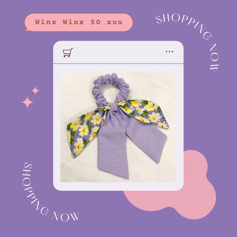 WINX MIX - Scrunchy bông tím siêu xinhh