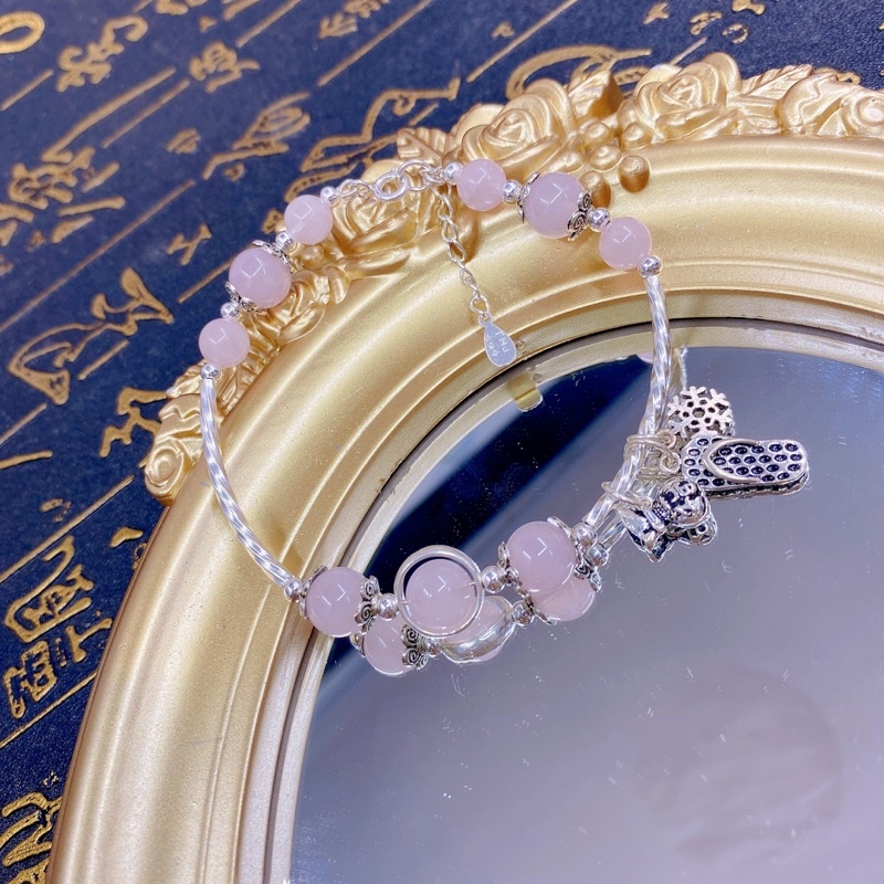 Vòng đá phong thuỷ mix charm bạc ☯ Hợp Ngũ Mệnh ☯ Hộ Thân, Bình An, Tài Lộc, May Mắn, Vạn Sự Hanh Thông