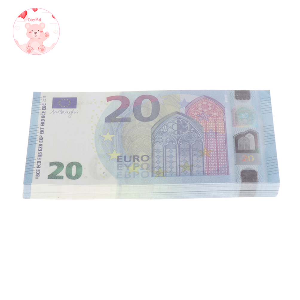 [whbadguy]100pcs Euro Props Play Fun Pretend Cash Prop, Denomination Magic Props to Make Movies and TV Shows More Realistic