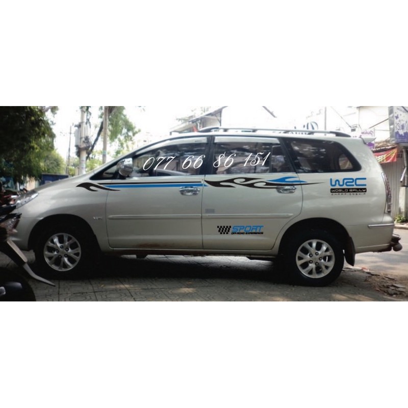 Tem Dán Sườn Xe Innova, CX5...Tem Dán Sườn Xe 7 chỗ
