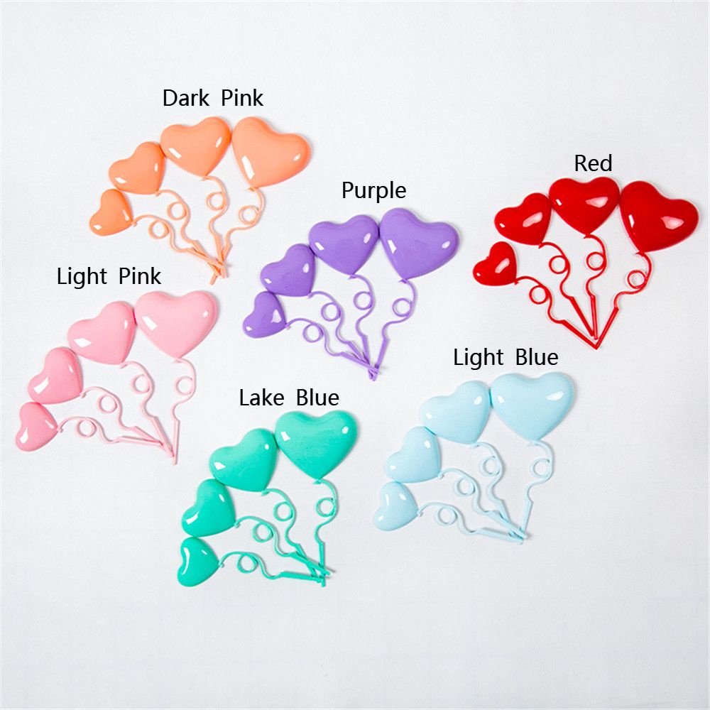 Set 4 Phụ Kiện Trang Trí Bánh Kem Độc Đáo|Bộ Bóng Bay Bằng Nhựa Hình Chữ Love Nhiều Màu Sắc