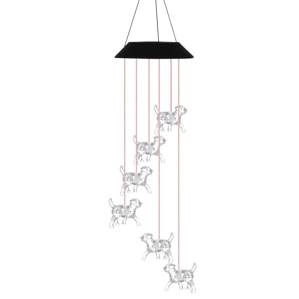 Chuông Gió Đèn LED Năng Lượng Mặt Trời Hình Chim Ruồi Chim Ruồi