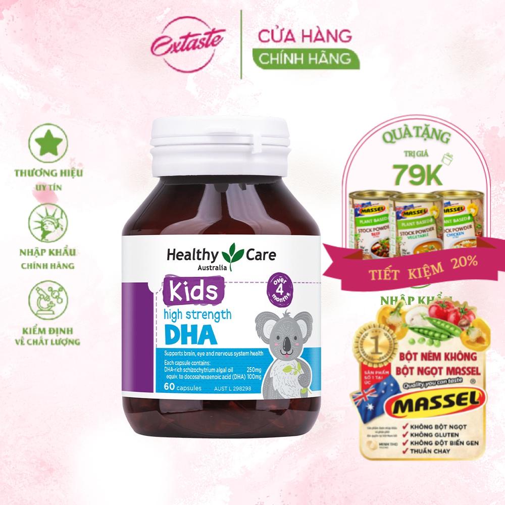 Viên uống bổ sung DHA Healthy Care Kids High Strength cho bé thông minh toàn diện 60 viên