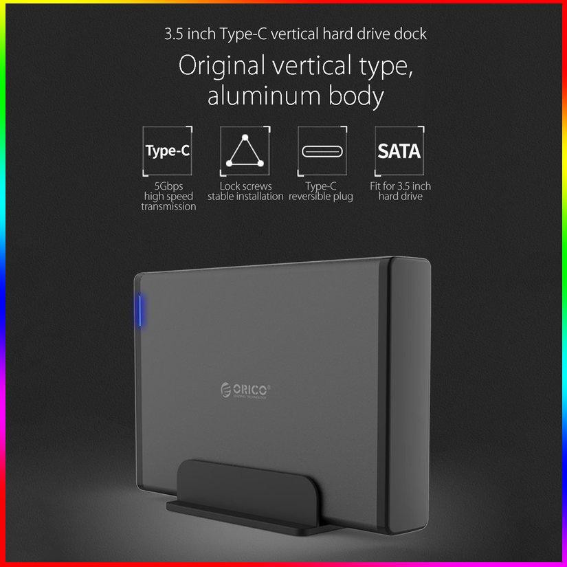 Ổ Cứng Di Động Orico7688C3-Bk3.5 Inch Type-C 220v Tiêu Chuẩn Châu Âu | BigBuy360 - bigbuy360.vn