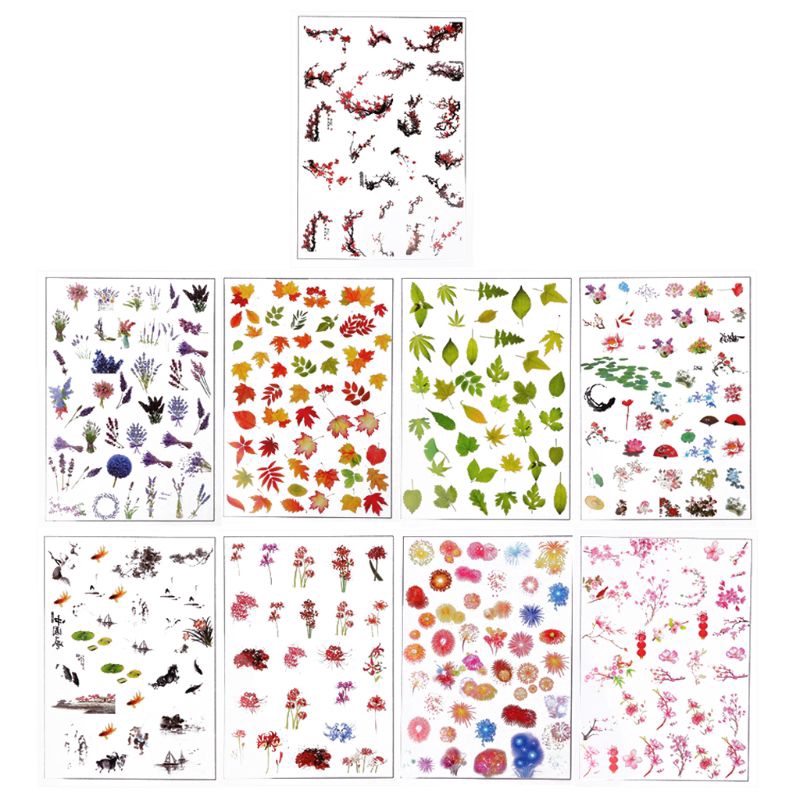 ♛ Natural Flowers Leaves Goldfish Epoxy Resin Fillers Jewelry Fillings Materials