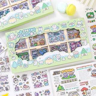 Set 10 tấm sticker dễ thương Spring Picnic