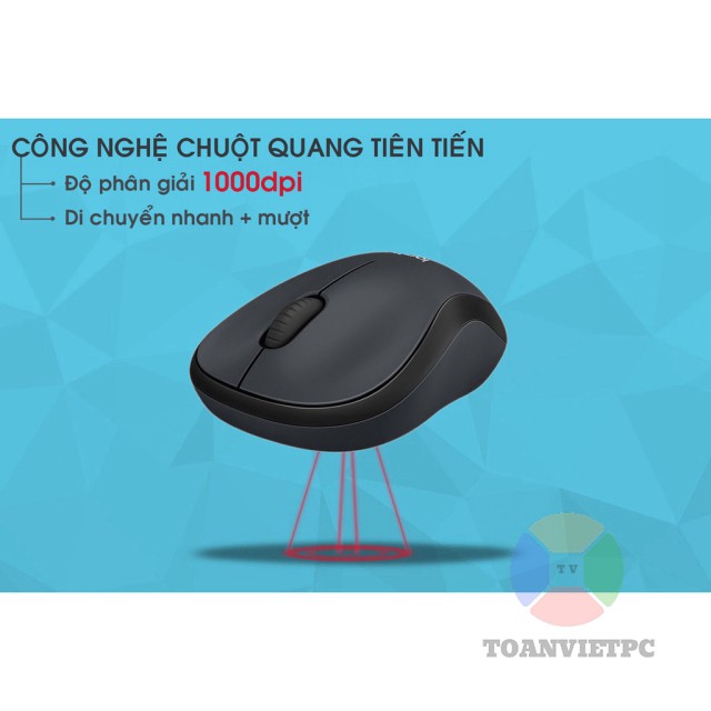 Chuột Không Dây Logitech M220 Không Tiếng Ồn Tặng Bàn Di Cao Cấp .