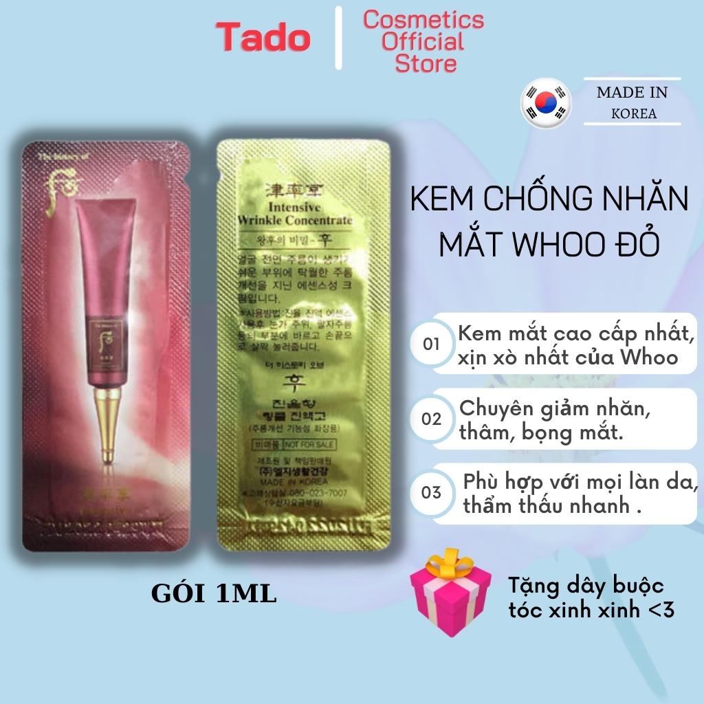 Kem dưỡng mắt Whoo đỏ 1ML , chống nhăn giảm thâm , bọng mắt , chống lão hóa vùng da mắt - Tado Cosmetics Store