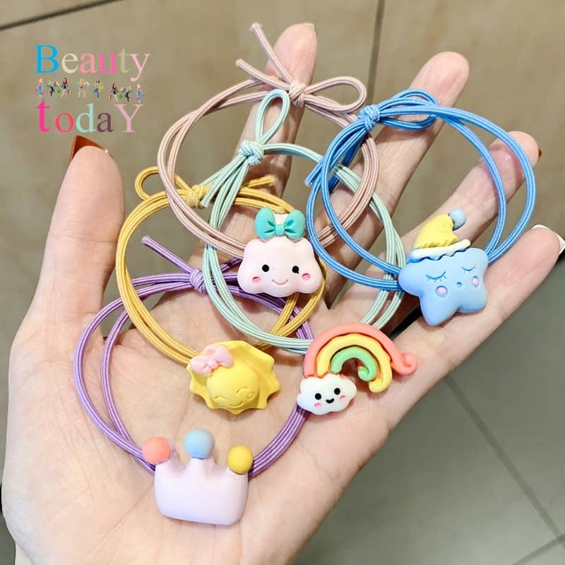 Dây chun buộc tóc cao su hoạ tiết cho bạn gái / Gift /