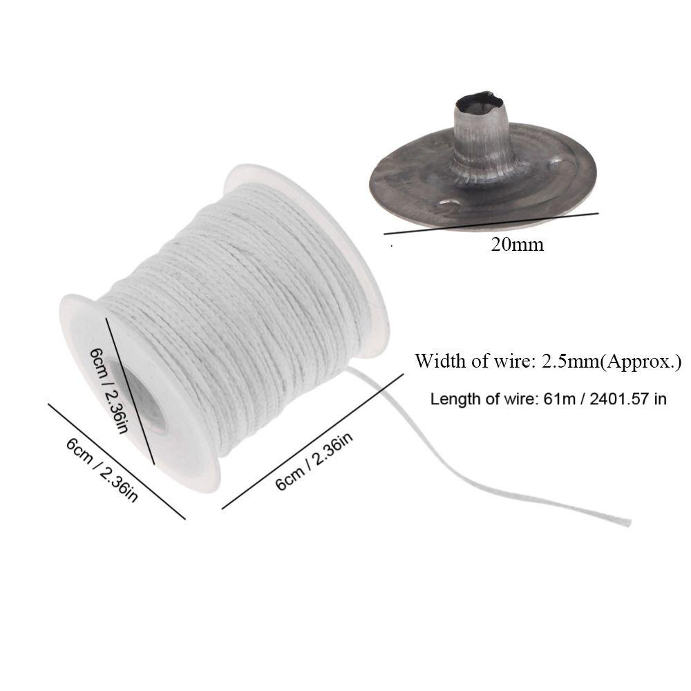 LEISURE Cuộn Dây Cotton Bện Hình Vuông Dùng Làm Đèn Dầu DIY