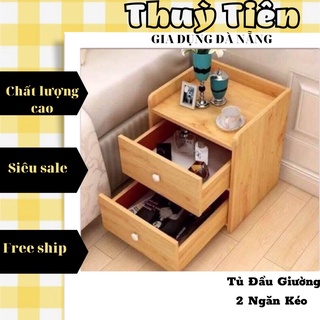 Tủ đầu giường 2 ngăn kéo mầu vân gỗ