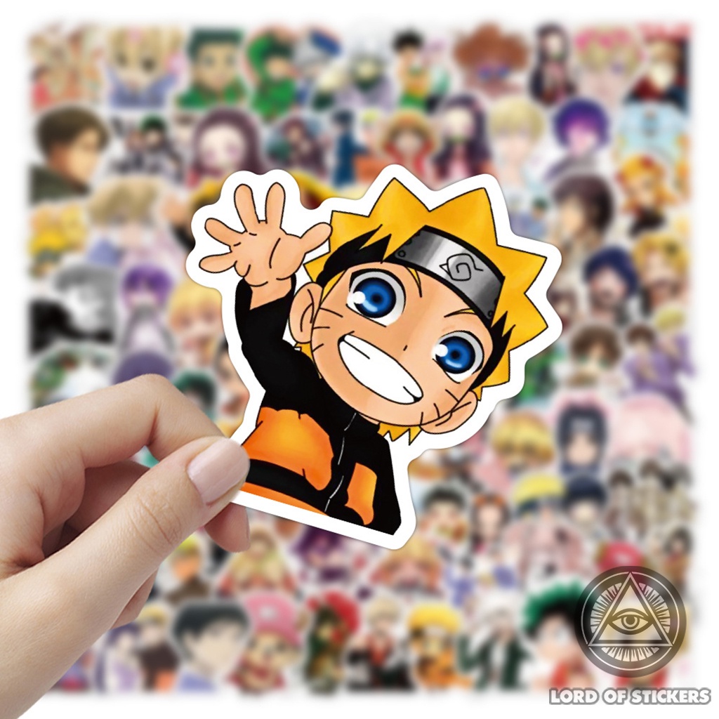 Set 100 Hình Dán Anime Manga Sticker Nhân Vật Truyện Tranh Tổng Hợp Chống Thấm Nước Trang Trí Mũ Bảo Hiểm, Laptop, Sổ