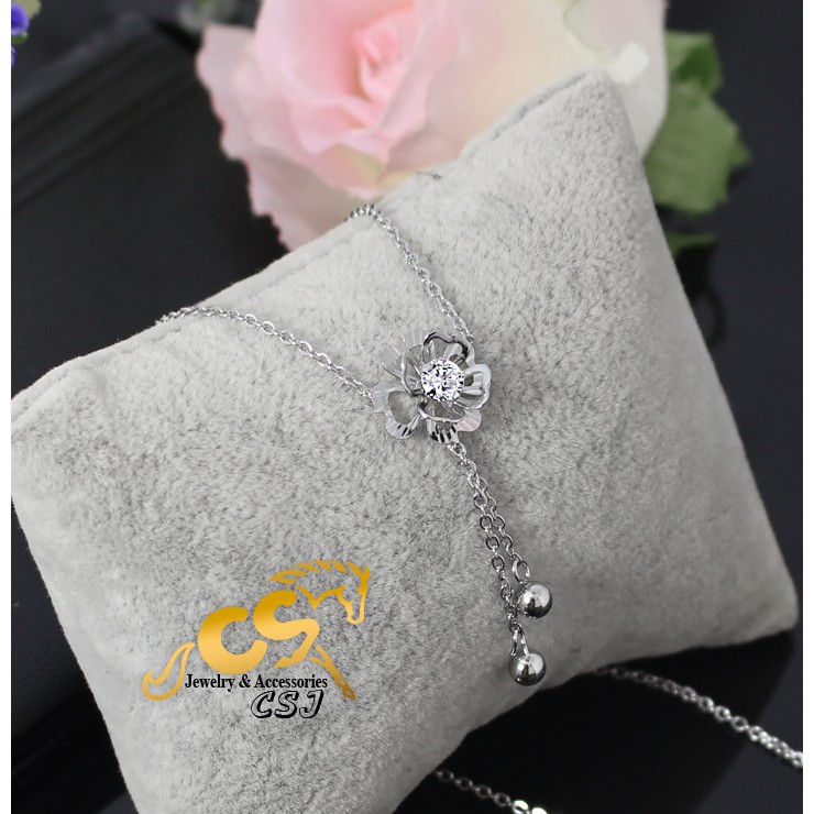 Dây chuyền inox nữ bông hoa