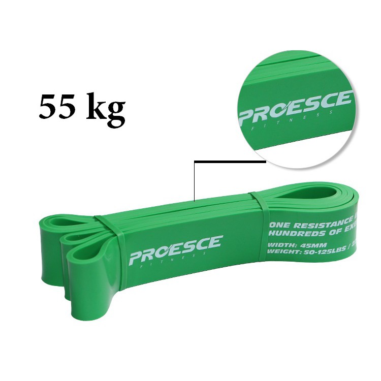 Dây kháng lực power band thương hiệu Proesce, dây trợ lực tập xà đơn, tập toàn thân cao su tự nhiên