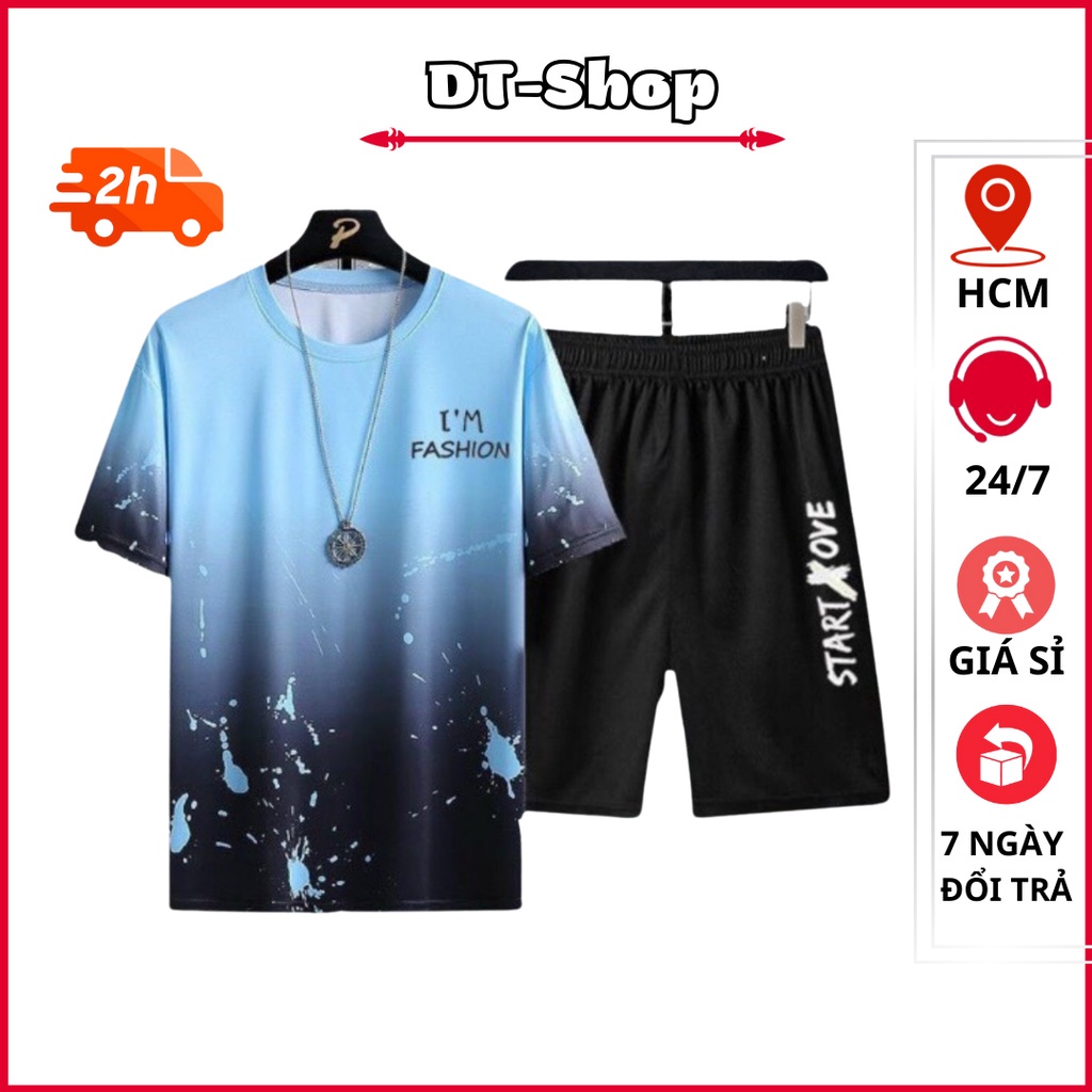 Bộ Thể Thao Loang phối Màu Chất Thun Lạnh Mềm Mịn Không Ra Màu