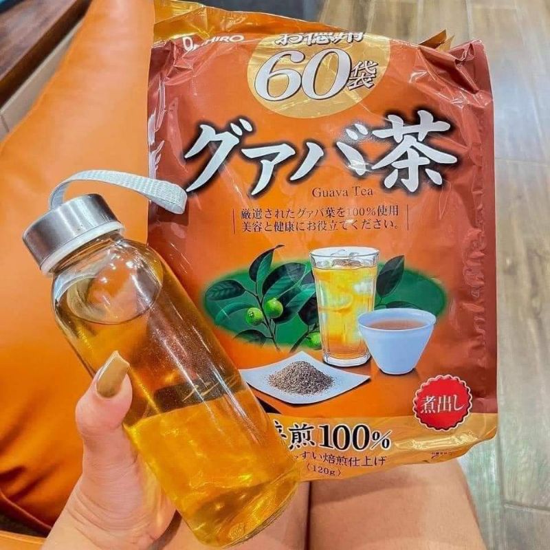 [Tan Mỡ, Giảm Cân,Ngừa Tiểu Đường] Trà Ổi Orihiro Gói 60 túi lọc - Trà lá ổi non Guava tea Nhật Bản Chính Hãng