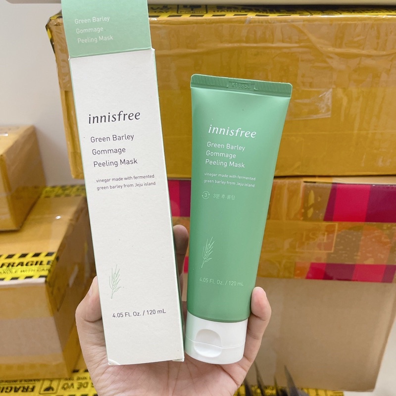 Tẩy Tế Bào Chết Mặt Innisfree Green Barley Gommege Peeling Mask 120ml