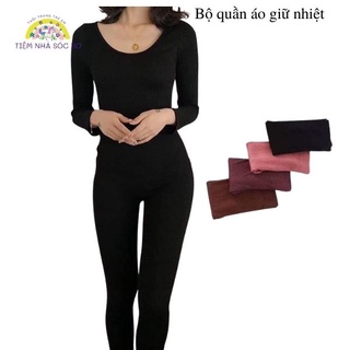 Bộ Quần Áo giữ nhiệt nũ len tắm freesize 55kg