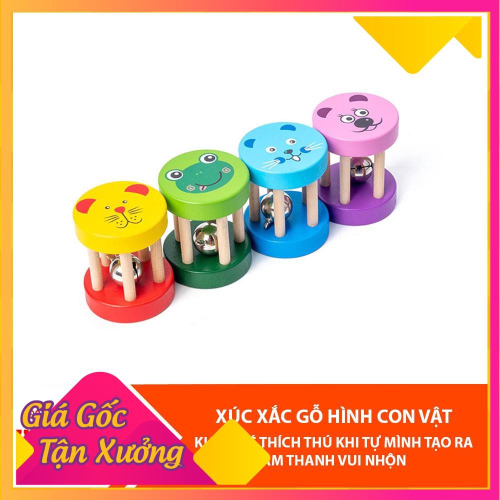 ĐỒ CHƠI GỖ XÚC XẮC HÌNH CON VẬT GIÚP BÉ CẢM THỤ ÂM THANH - Đồ chơi trí tuệ Elephant kids