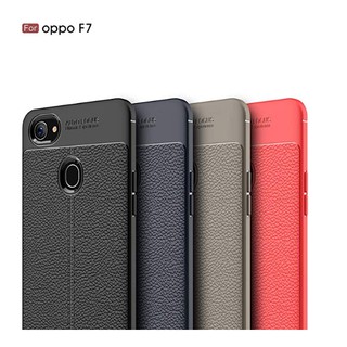 Ốp lưng oppo f7 silicon giả da auto focus