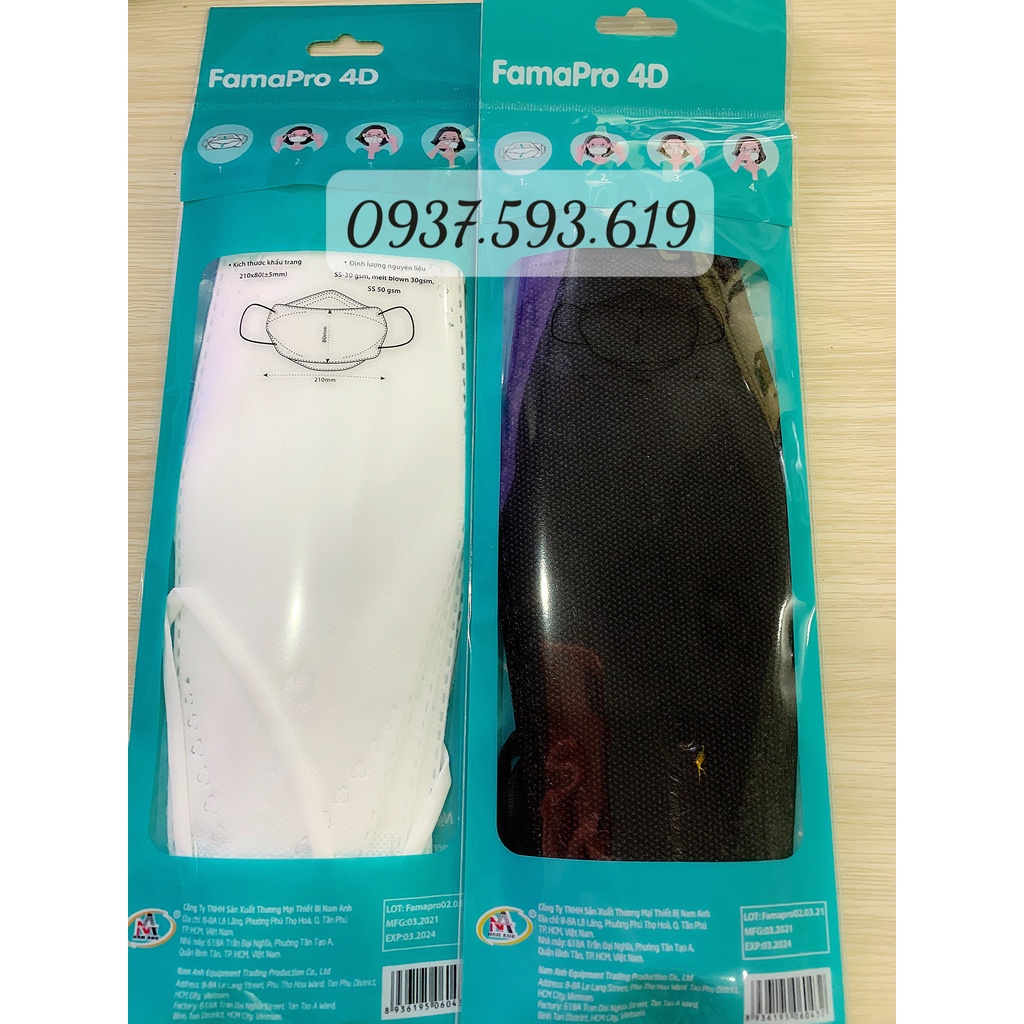Khẩu Trang 4D FamaPro - GIAO MÀU NGẪU NHIÊN