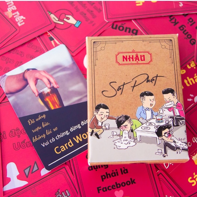 Bộ bài nhậu Sát Phạt, drink game hấp dẫn cùng bạn bè, phiên bản knock-out, Card World P1