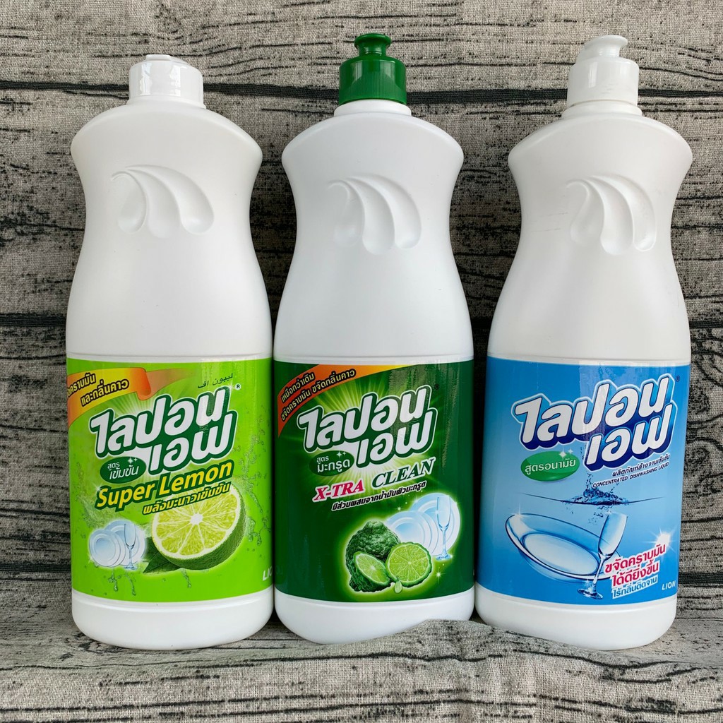 Nước rửa chén Thái Lan LIPON 550ml/ 750ml rửa sạch vết dầu mỡ không hại da tay