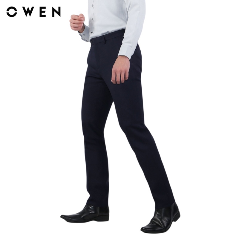 Quần tây Nam Owen   Slim Fit màu Navy - QS23484