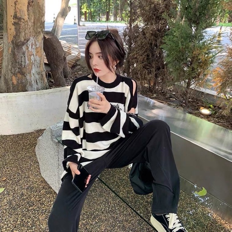 Áo len kẻ ngang hottrend