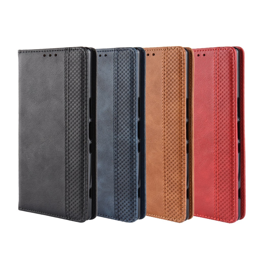 Bao da nắp gập màu trơn thích hợp cho Sony Xperia 1