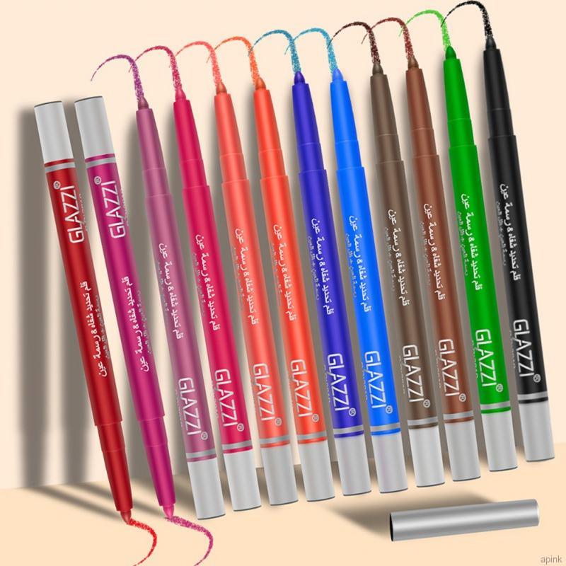 [Hàng mới về] Set 12 Bút Kẻ Mắt Chống Thấm Nước Trang Điểm Lâu Trôi Nhiều Màu Sắc Chất Lượng Cao