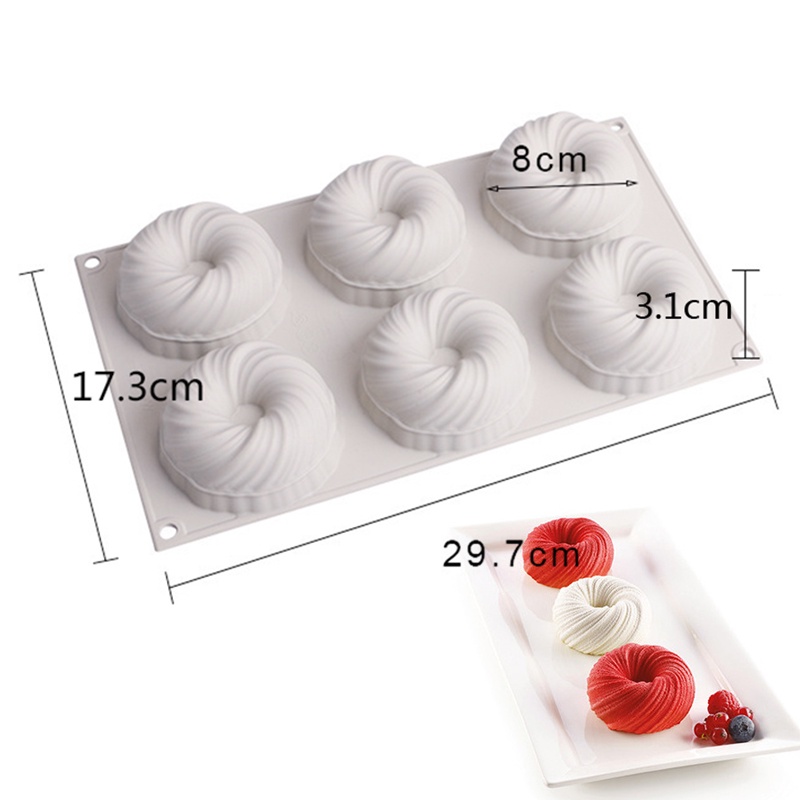 Khuôn Làm Bánh/Xà Phòng/Bánh Kem Hình Bóng Len 6/8 Lỗ Bằng silicone