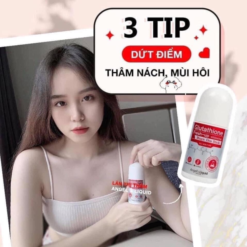 Lăn Nách Khử Mùi Glutathione Fresh Up Whitening Angel’s Liquid, Giảm Thâm Hiệu Qủa Ngay Lần Đầu - 60ml [ CHÍNH - HÃNG ]