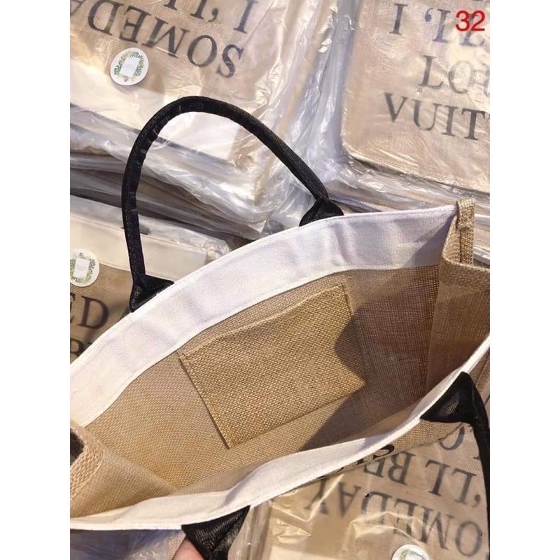 Túi Cói Đi Biển LV Dày Dặn Bản To Đựng Được Nhiều Đồ, Mix Váy Và Bikini Lên Ảnh Cực Chất