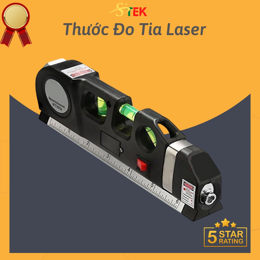 Thước Đo Tia Laser Chức Năng Cân Bằng Lấy Mức Laser Vạch Đường Thẳng Ngang Dọc Và Căn Vuông Góc