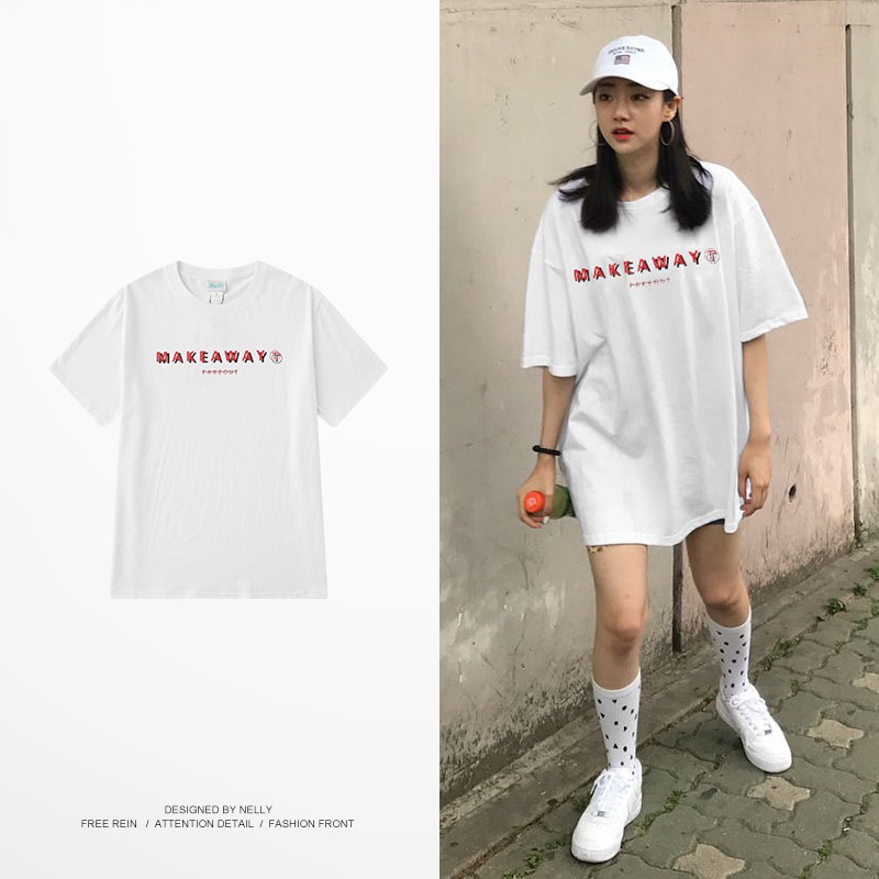 Áo phông in họa tiết Slim retro kiểu Hồng Kông (NELLY)