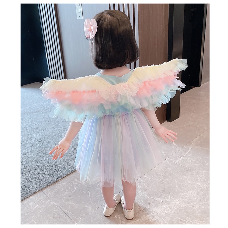 ♥Cfs♥ Đầm Hóa Trang Công Chúa Hình Cánh Bướm Phong Cách Hàn Quốc Mẫu Mới 2022 Dành Cho Bé Gái